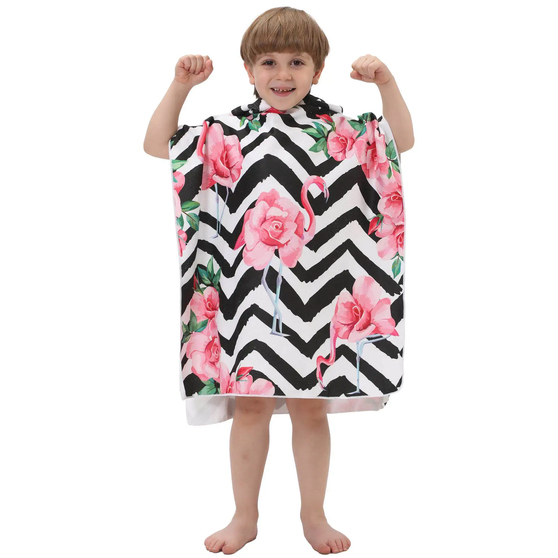 Cartoon Baby Bath Towel Microfiber Hooded Soft Poncho Beach Cape Towels for Newborn Kids Bathing Stuff Infant Washcloth