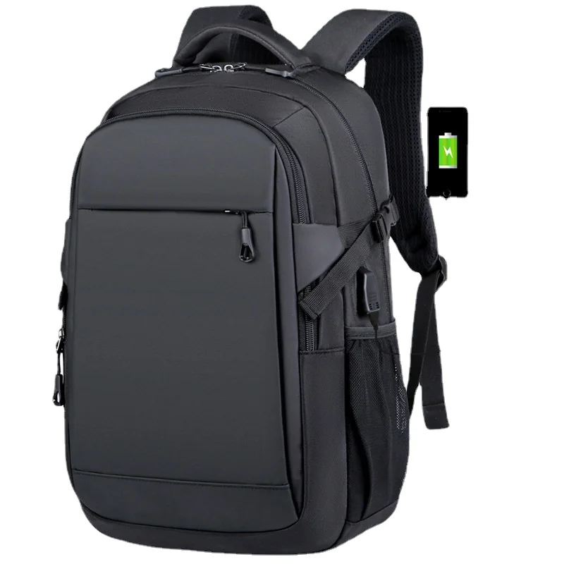 

Travel Backpack with USB Charging Port Earphone Hole Fashionable Waterproof Film Backpack School Backpack for College Students