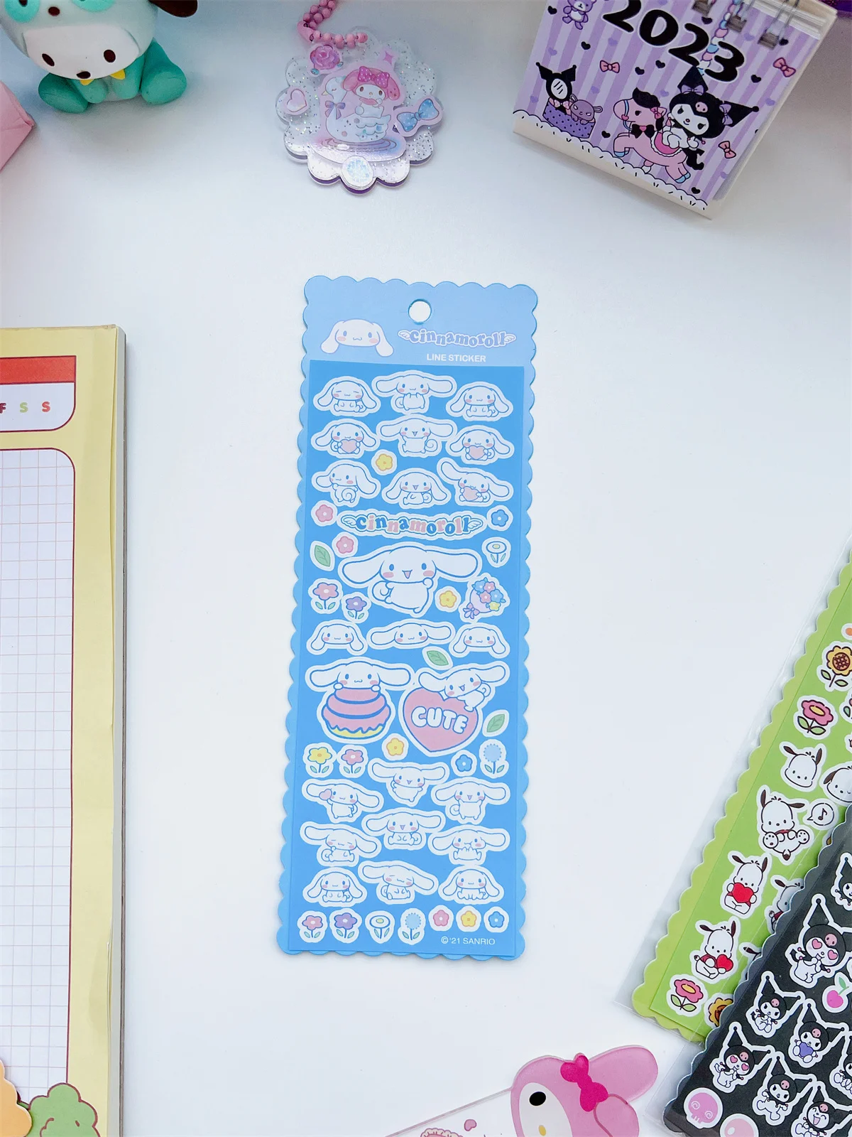 Hello Kitty Stickers for Kids Girls DIY Laptop Phone Diary Cute Cartoon Sanrio Sticker Laptop Stiker Anime Stickers Graffiti