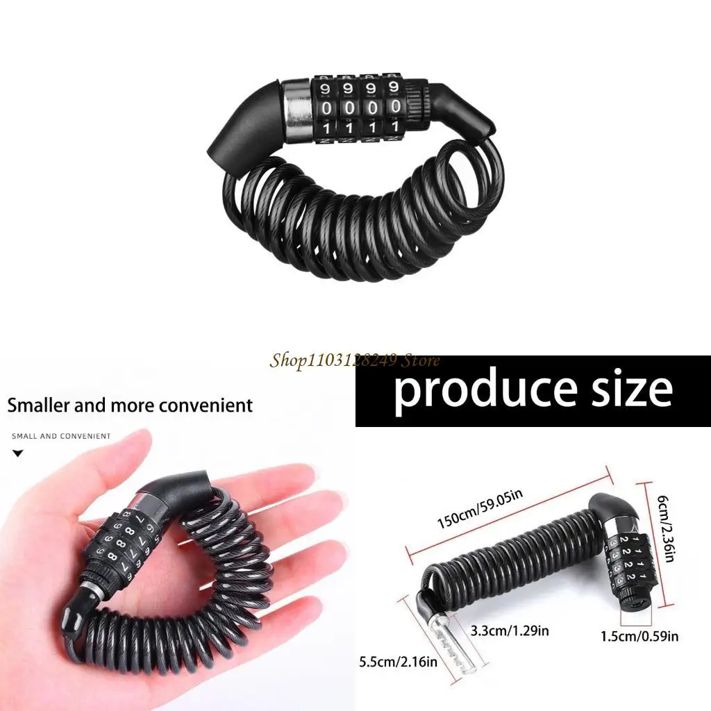 

N5KD Motorcycle Helmets Lock Small easy carry Travel Friendly Security Lock for Bike