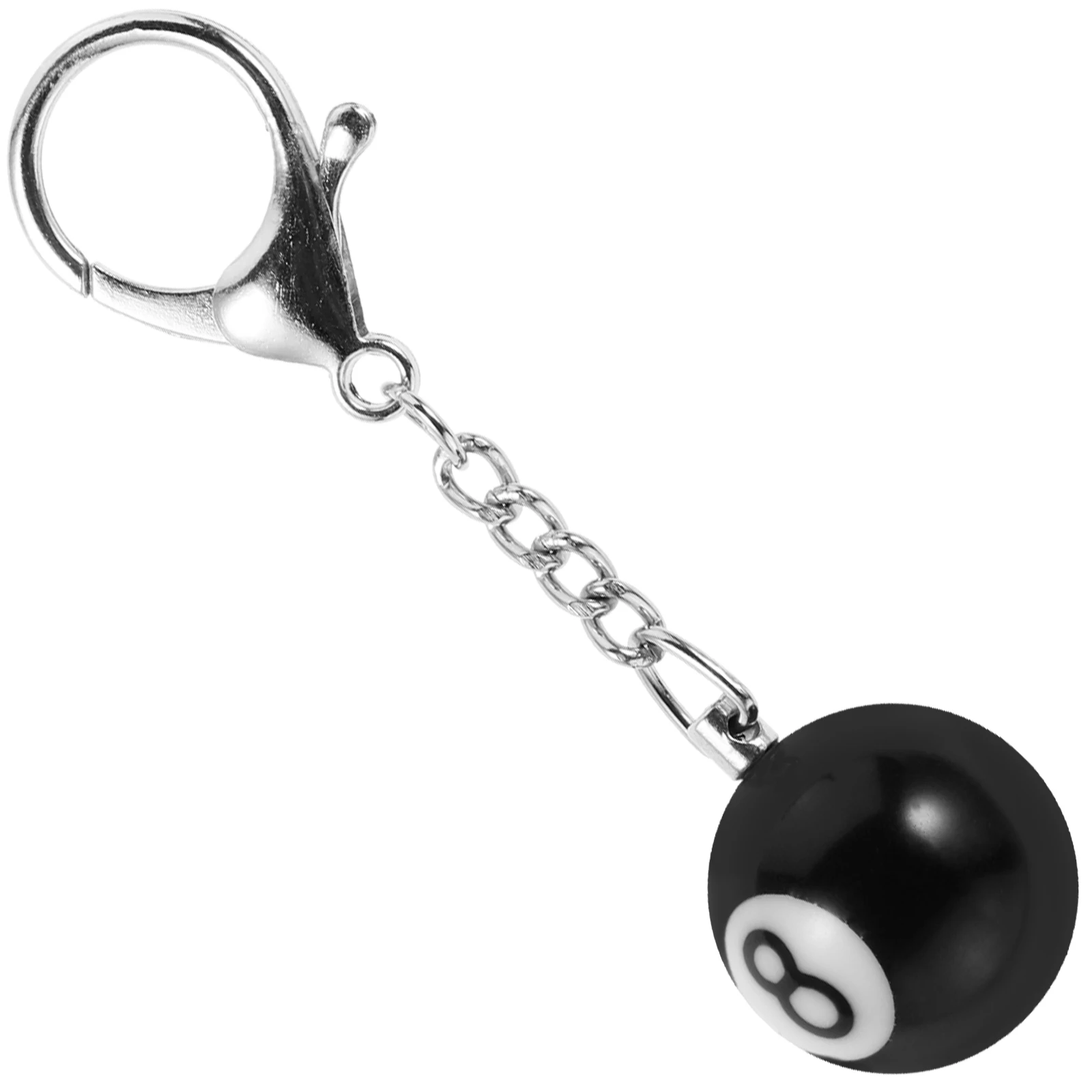 

Black 8 Billiards Keychains Decorative Metal Iron Keyrings Mini Pool Ball Hanging Pendants Bag Decors Sports Themed Accessories