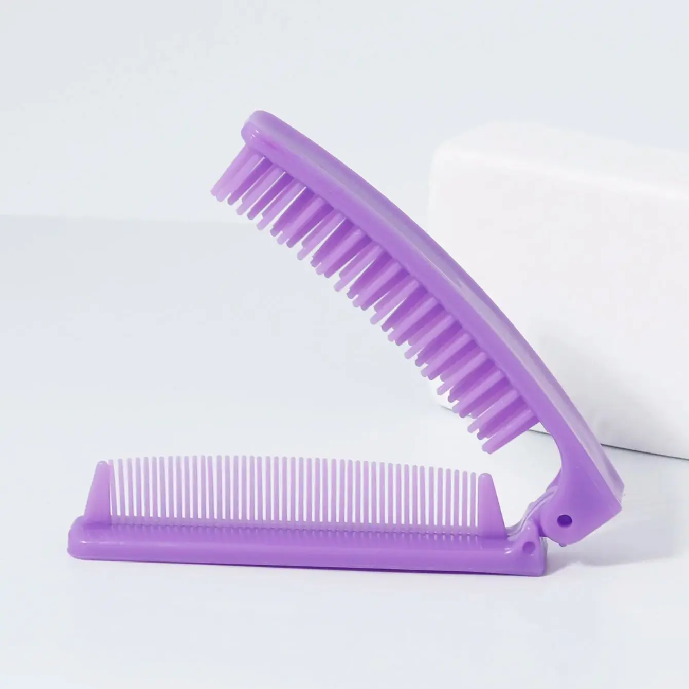1pc Portable Travel Folding Hair Brush Compact Pocket Hair Comb Double Headed Anti-static Comb,Special for real hair wigs image 5