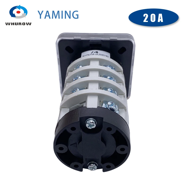 8 Positions Rotary Cam Switch Four Poles 20A Manual Motor Machine Control High Voltage Electrical Selector LW31 YMZ12-20/4