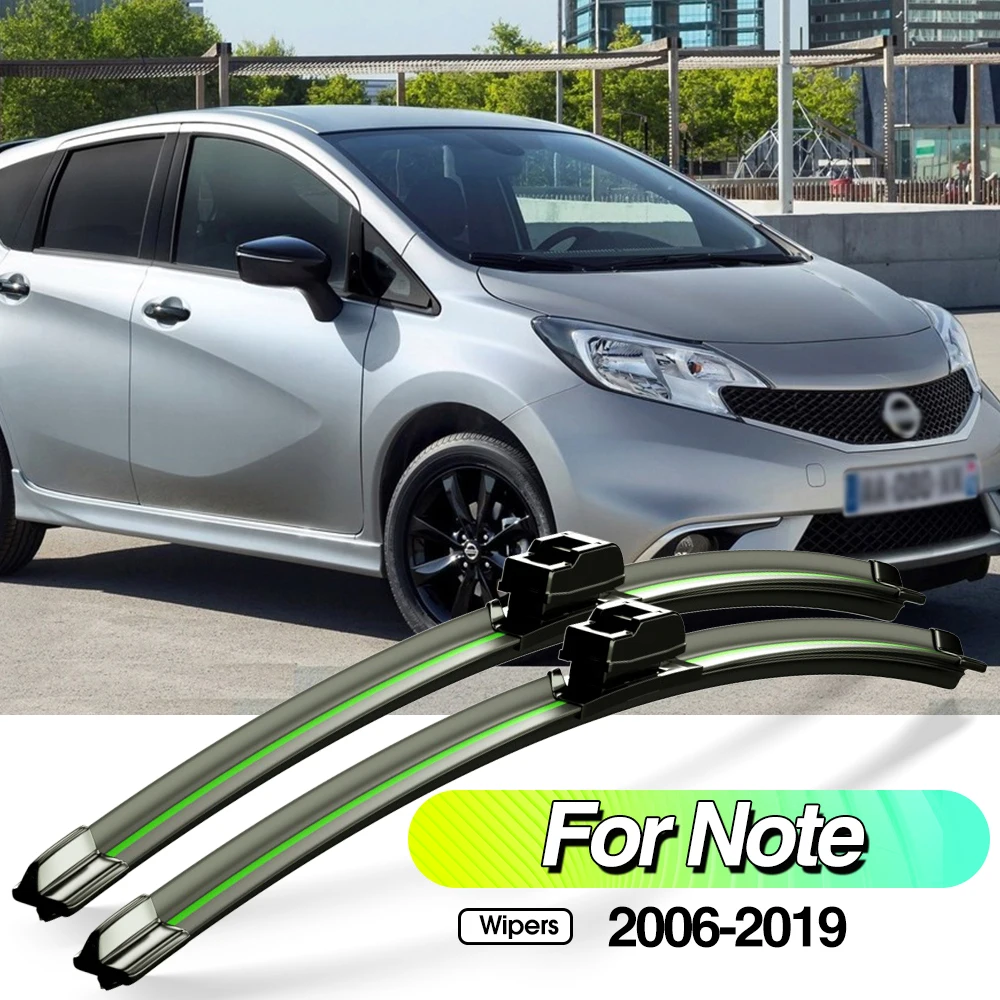 

For Nissan Note E11 E12 2006-2019 2pcs Front Windshield Wiper Blades Windscreen Window Accessories 2007 2013 2014 2015 2018