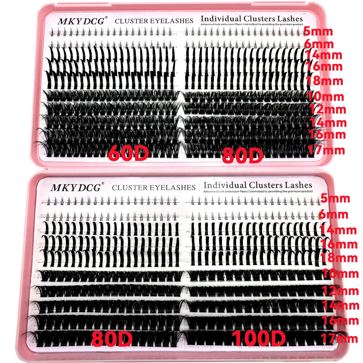 60d-100d inferior & espetado cílios clusters volume individual cílios cluster extensões picos cílios clusters diy fada/manga cílios