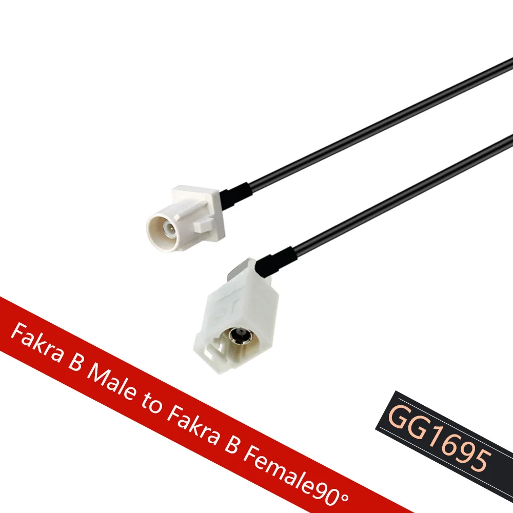 1PC bianco Fakra B Jack a Jack femmina a femmina RG174 cavo di prolunga adattatore Antenna Radio GPS cavo coassiale RF