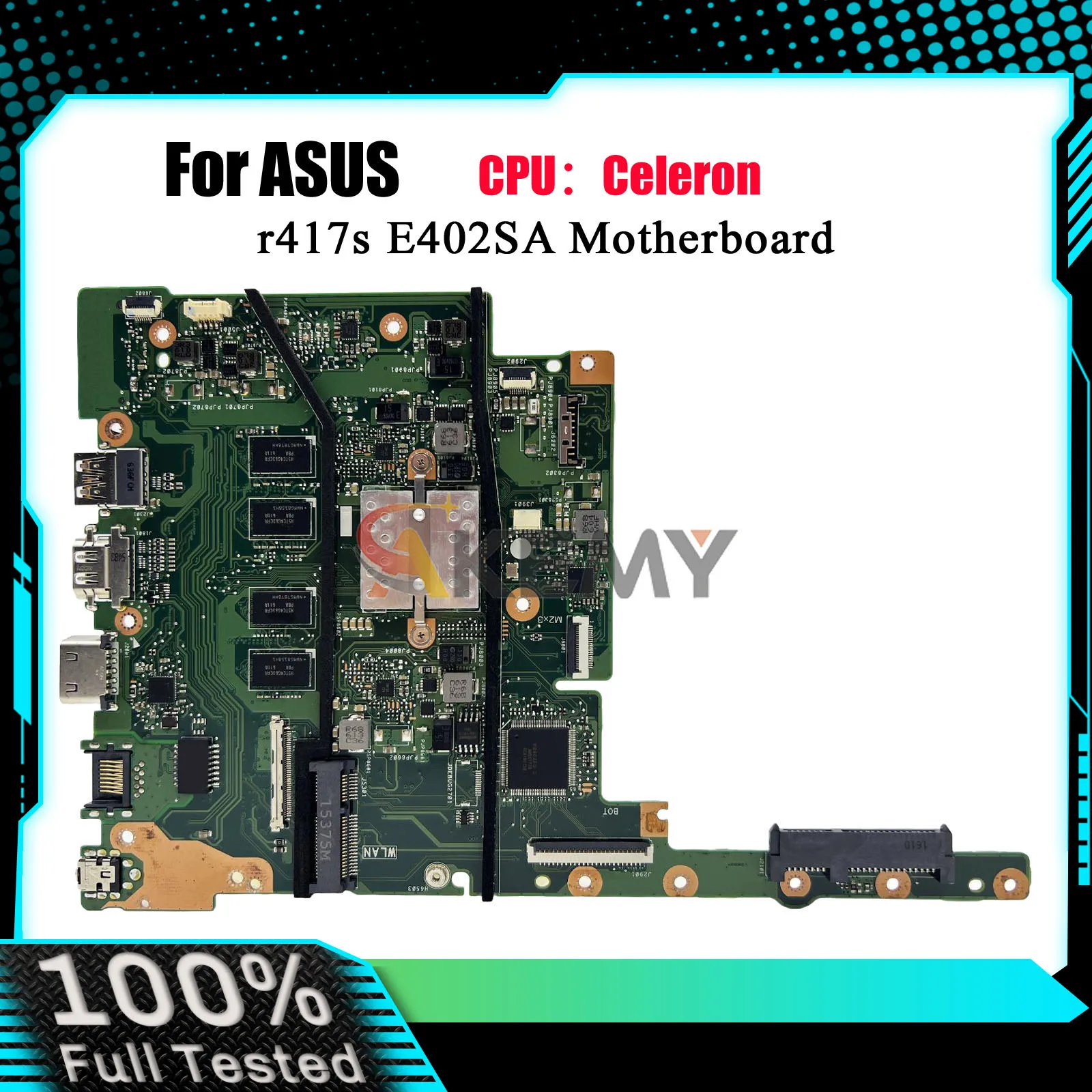 E402SA Laptop Motherboard For ASUS EeeBook r417s E502SA E402S Notebook Mainboard With Celeron CPU 100% tests OK fast shipping