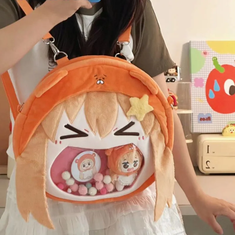 

Cartoon Himouto! Umaru-chan Cosplay Backpack Anime Doma Umaru Rock Roll Large Capacity Shoulder Bag Fans Doma Umaru Ita Bag