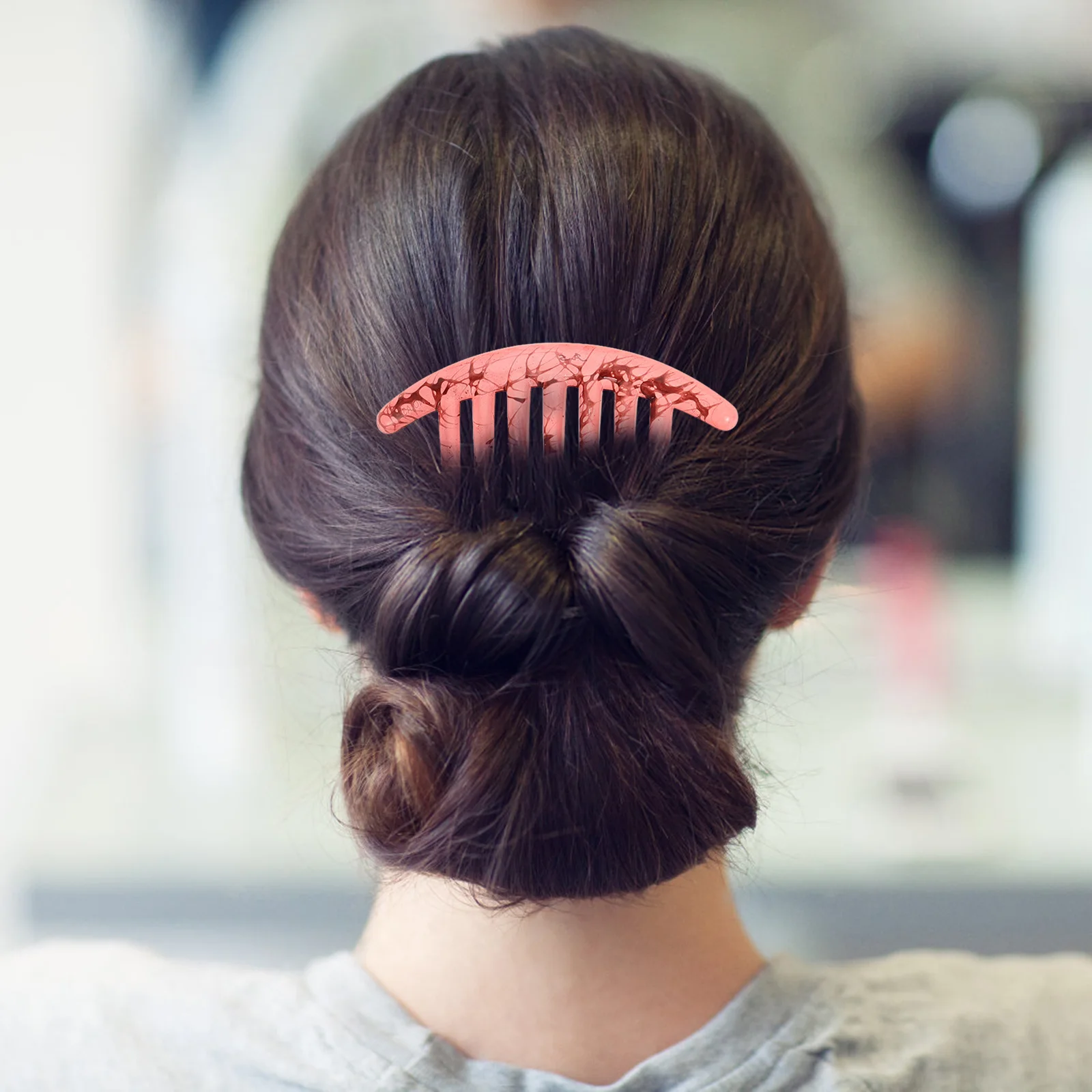 

4 Pcs Women's Hair Accessories French Side Comb Elegant Clips for Combs Fine Thin Plastic Decorative