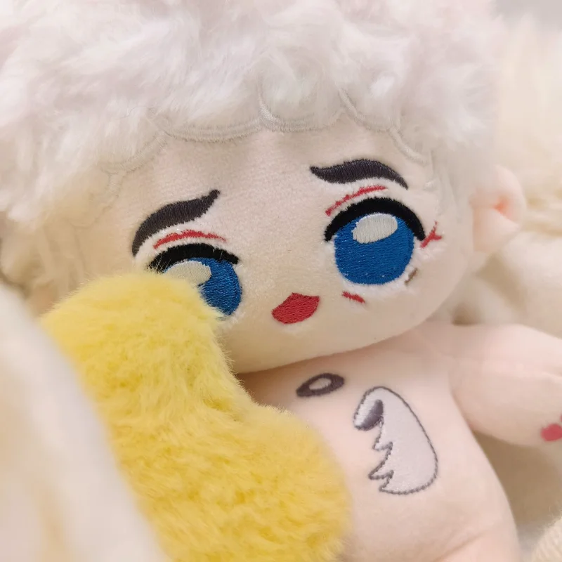 Good Omens Season Aziraphale 20cm Anime Figures Plush Cosplay Dress Up Cotton Doll Toys for Children Cosplay Decor Birthday Gift