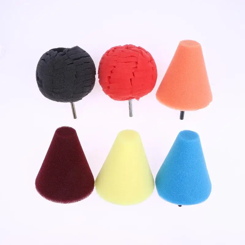 2pcs Car Hub Polishing Sponge Grinding Head Metal Plastic Grinding Conical Sponge Polishing Sponge Wheel