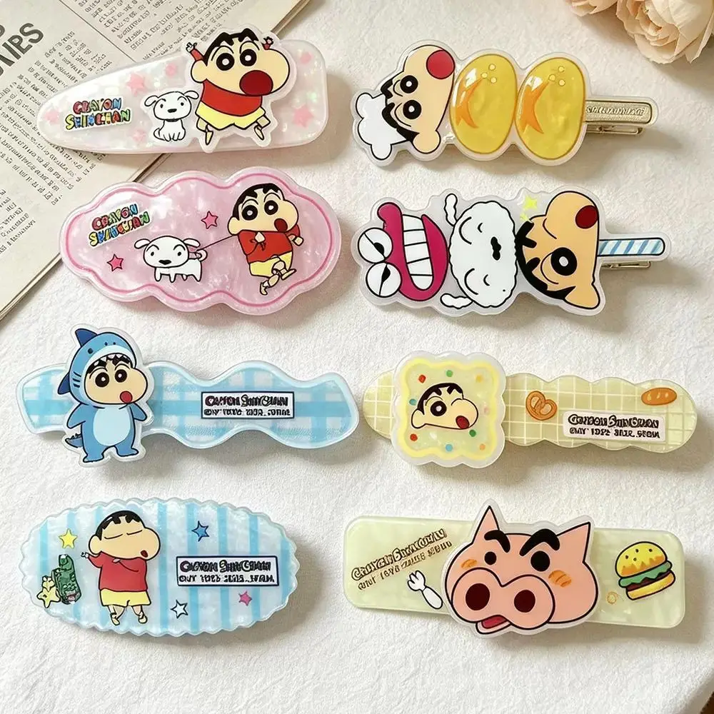 Crayon Shin-chan Acryl-Entenschnabel-Haarspange Niedliche Cartoon-Haarnadel Vielseitige Haarspange für Mädchen zum Seitenscheitel
