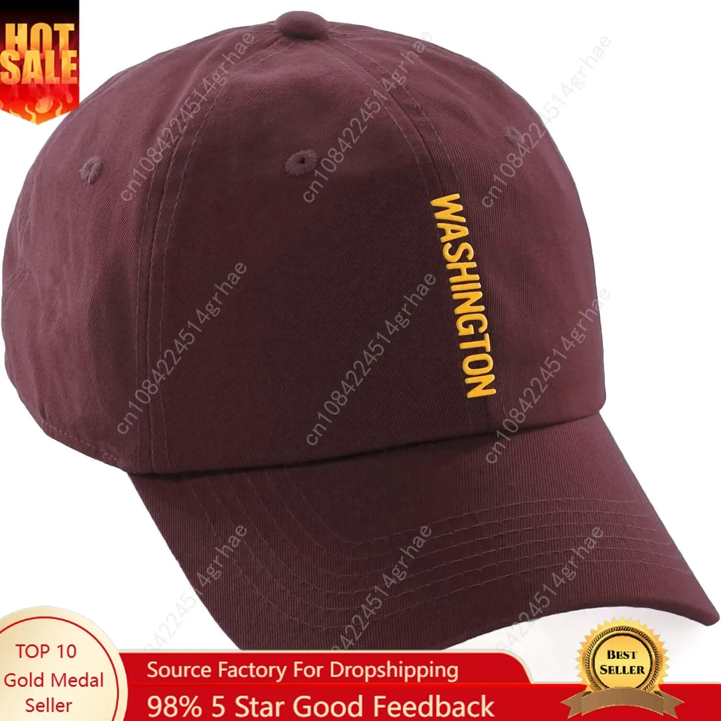 

Daxton Vertical USA Cities Baseball Dad Hat Unstructure Low Profile Strapback,Washington,Burgundy Hat