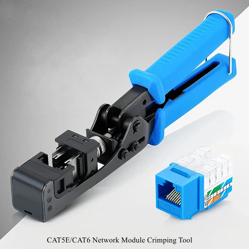 90 Degree Keystone Jack Punch Down Tool Specific Modular fit CAT5/5e and CAT6/6A Adapter Fast Termination Crimper