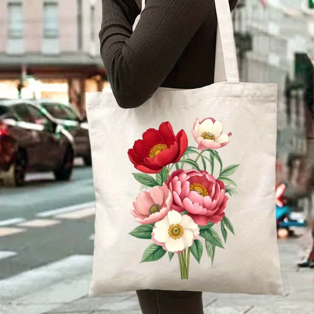 Tote Bag, Unisex Shoulder Bag, Suitable for Commuting, Travel, and Everyday Use, Available in Black and White, Perfect for Shopping, Grocery Shopping, Outdoor Activities, and Casual Wear.