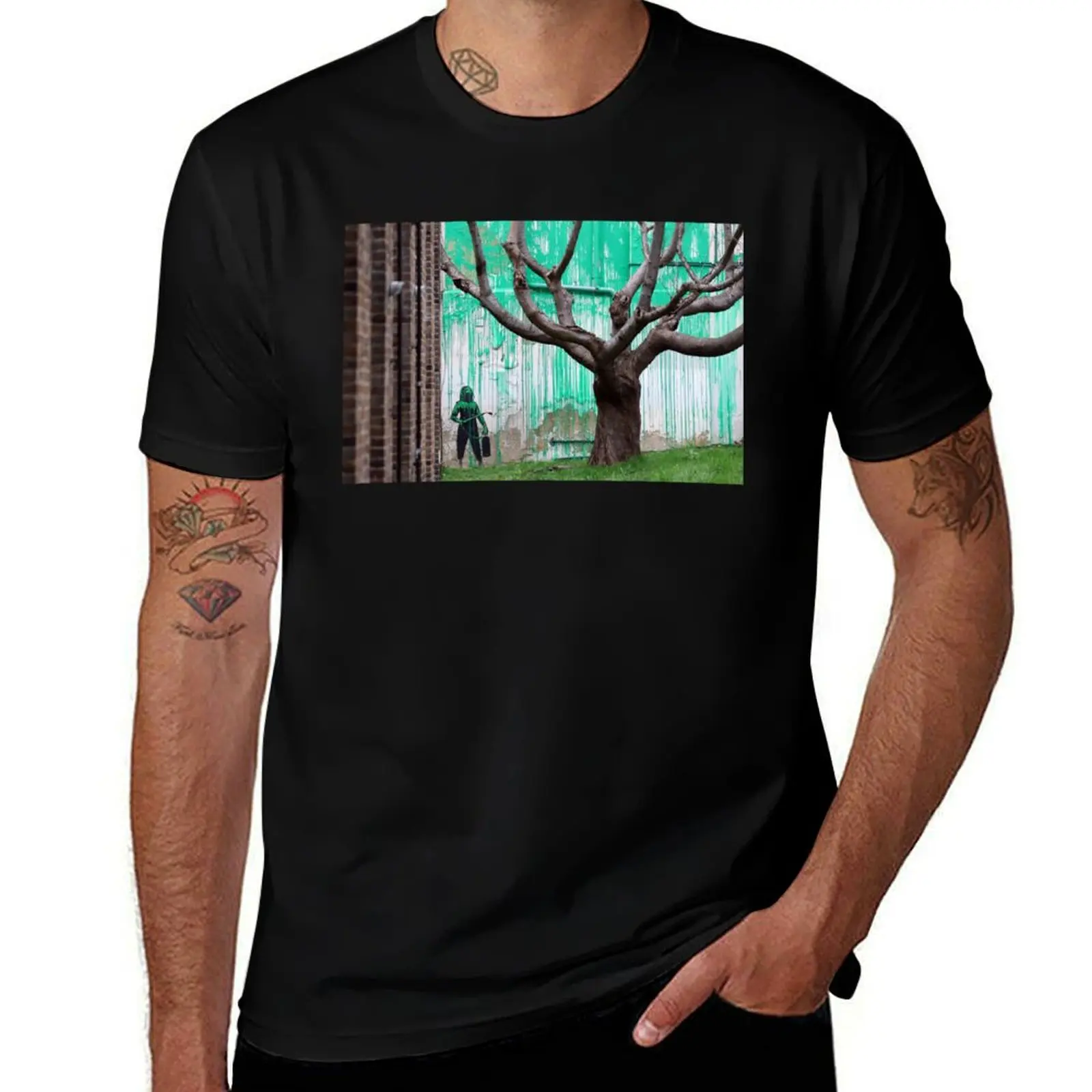 Banksy - Girl and a tree 2024 T-Shirt anime shirt cheap stuff sublime designer shirts mens graphic t-shirts hip hop