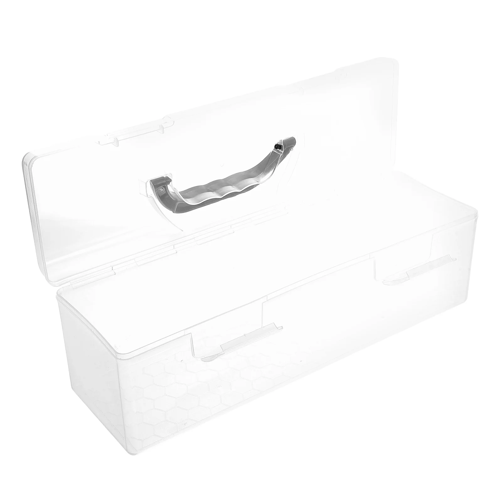 

Transparent Supply Box Large Capacity Brush Organizer with Handle for Paint Brushes Artist Tool Storage Case Plastic