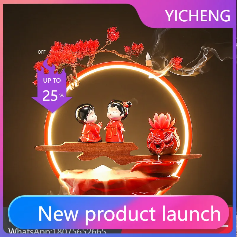 LYY  Flowing Water Ornaments Pair Creative Backflow Valentine's Day Gift Ornaments