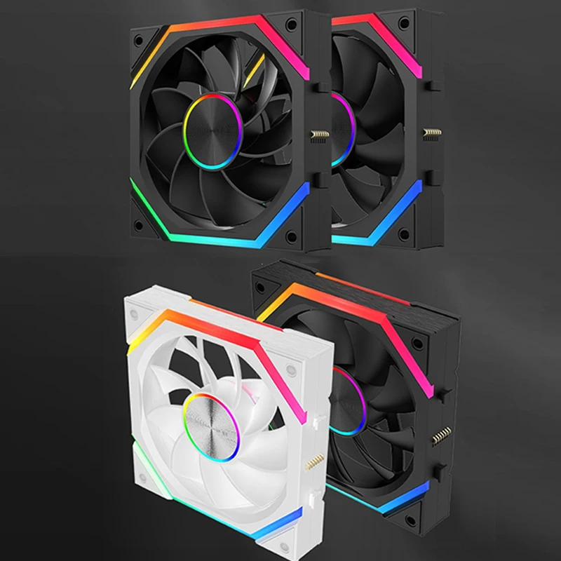 Veebyte XY 120/240/360 Building Block Wireless Splicing Fan 120mm PC Fan PWM ARGB 12V Large Air Volume Case Cooling Fan 55CFM - view 5