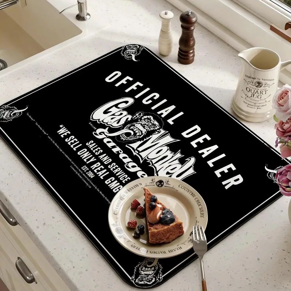 Tapete Decorativo G-Gas Monkey, Tapete de Diatomita Ecológico Antibacterial y Resistente a los Olores para Cocina y Baño