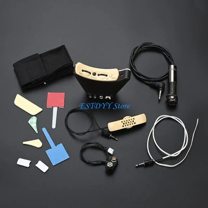 

G6DE Acoustic Guitar Pickup Microphone Sound Hole Equalizers Piezo Pickup Replacement