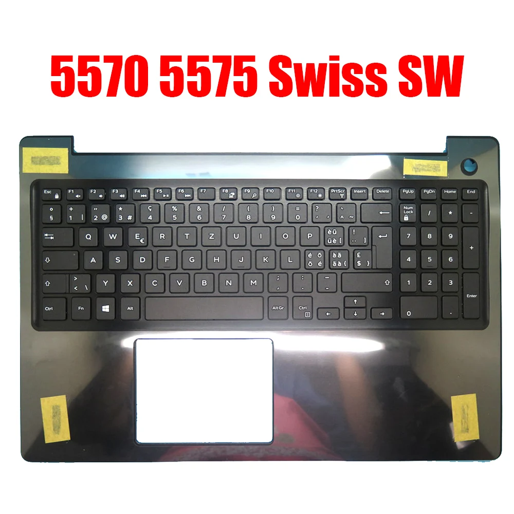 

Laptop Palmrest For DELL For Inspiron 15 5570 5575 0V1H3J V1H3J 0VDFV7 VDFV7 03H66J 3H66J Without Backlit Swiss SW Keyboard New