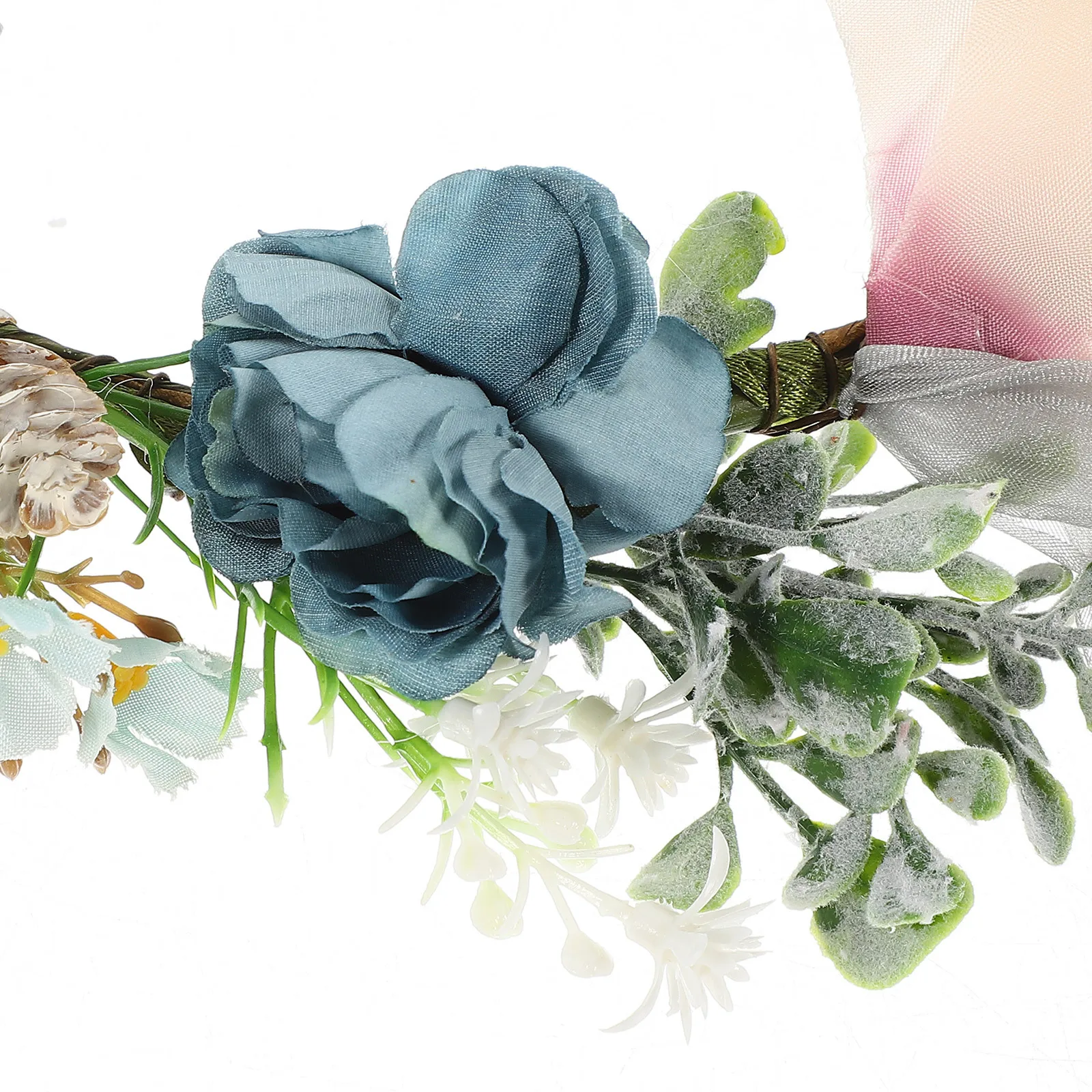 

Wedding Artificial Flower Collar for Dogs Cats Elegant Floral Wreath Adjustable Lightweight Portable Pet Costume Accessory Gift