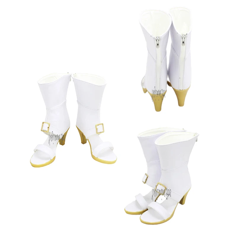 Kalim Al-Asim Basic Lines Cosplay High Heels Shoes Boots For Hallowmas Party Adult Women Men Role Play Prop