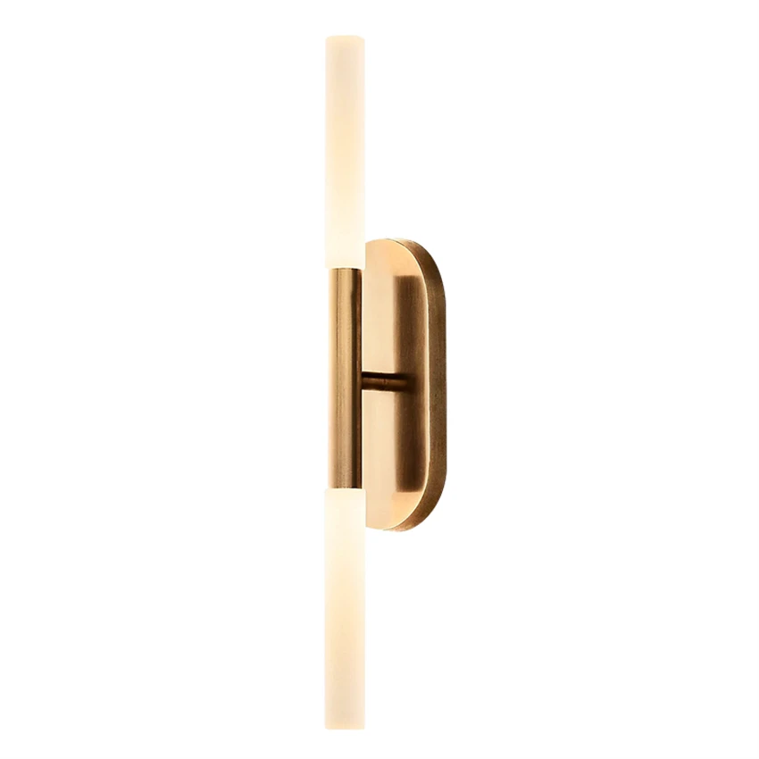 American copper retro wall lamps luxury living room bathroom mirror front wall sconces lights acrylic bracket LED fixtures