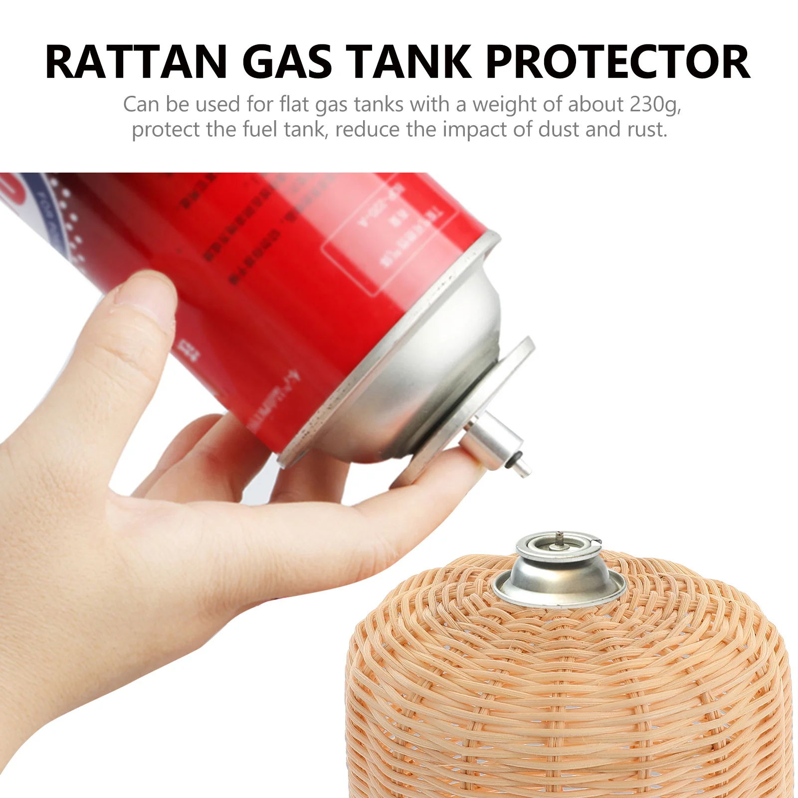 

Flat Gas Tank Cover Handcrafted Rattan Gas Cylinder Cover Outdoor Camping Hiking Fuel Storage Protector Fuel Tank Storage Pouch