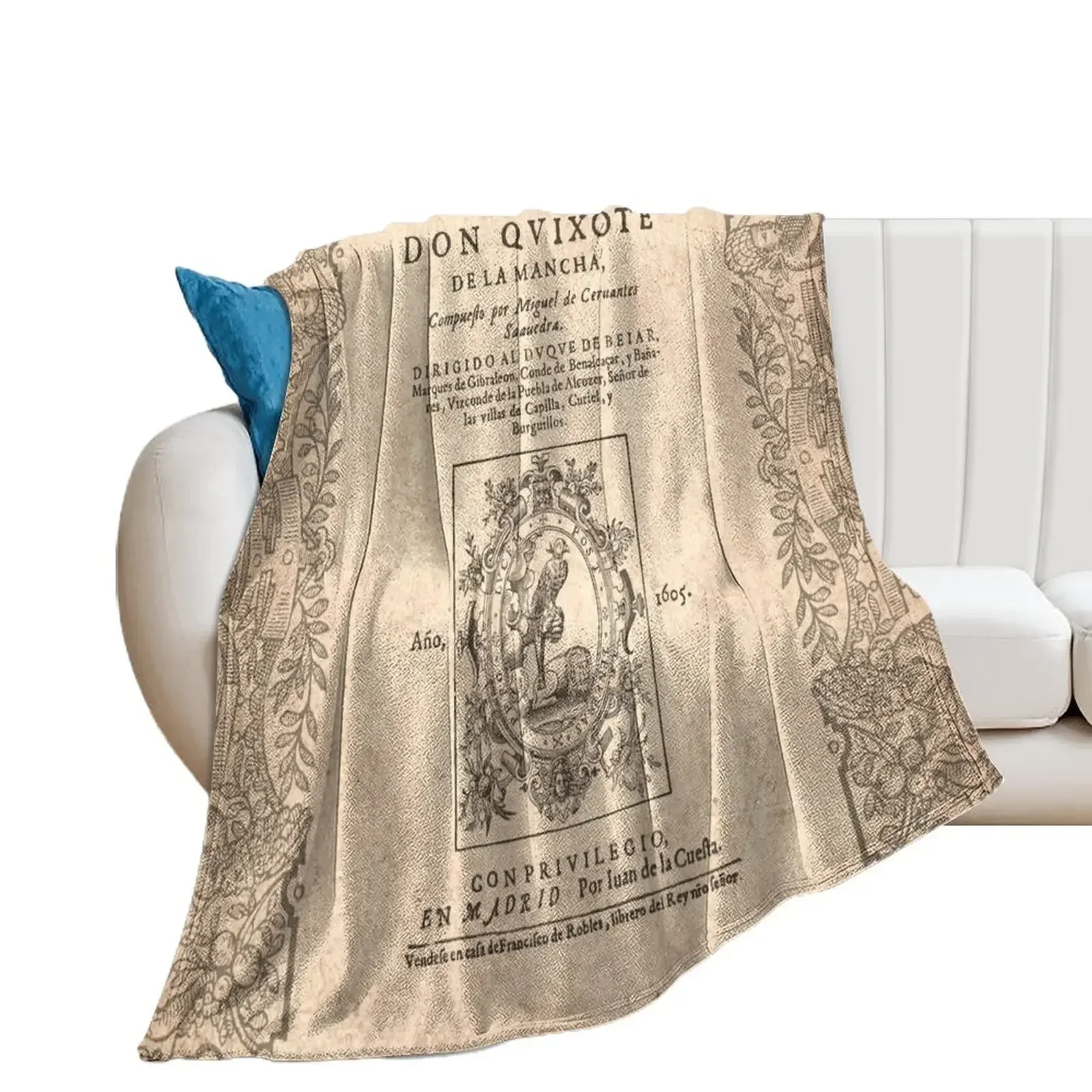 Cervantes, Don Quijote de la Mancha 1605 Throw Blanket warm winter valentine gift ideas Bed Giant Sofa Blankets