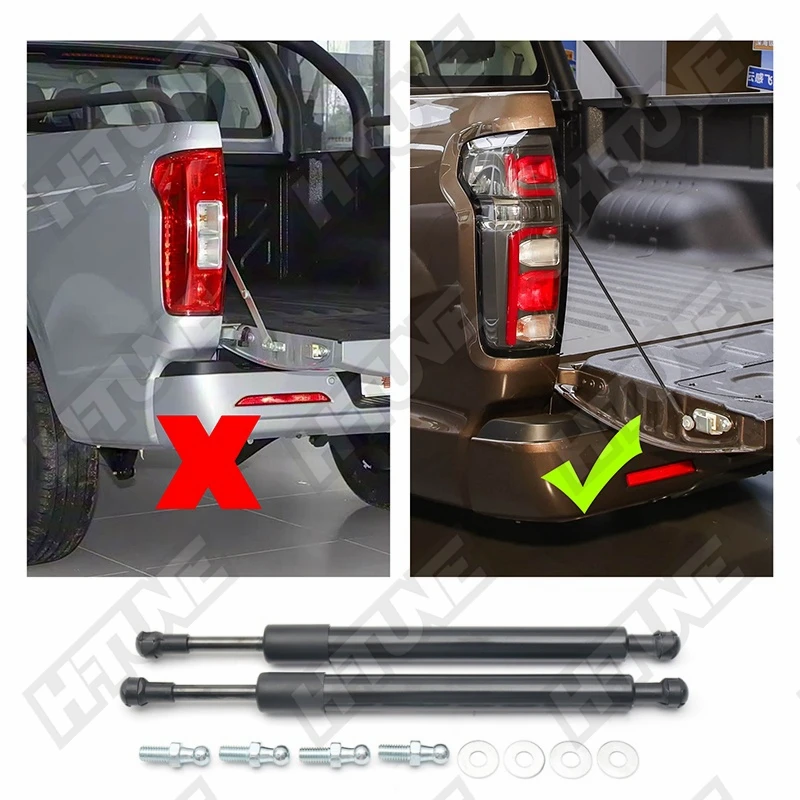 Great Wall POER 2023 Rear Tailgate Assist Kit Slow Down Lift Strut Gas Spring Shocks Dampers
