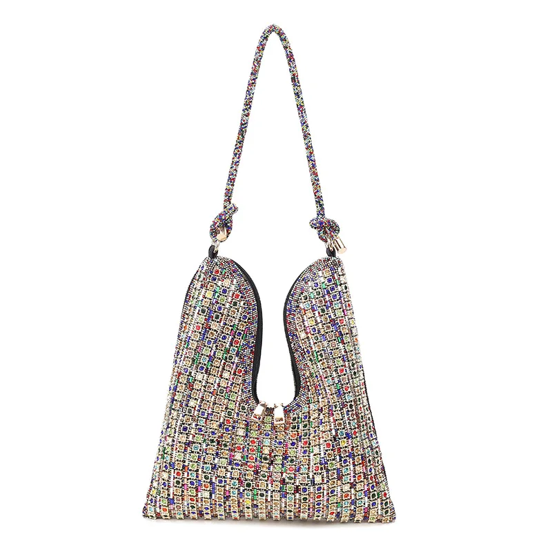 

Новая женская сумка через плечо с бриллиантовой отделкой, роскошная сумка-ведро, модная вечерняя сумка, сумка на плечо.