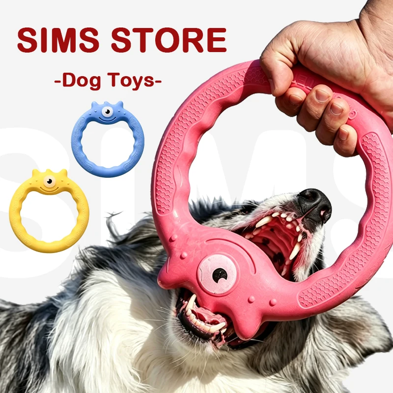 Jouets pour chiens de grande race, disques volants en TPR durables, pour nettoyer les dents, entraînement en extérieur, jeu interactif pour animaux de compagnie