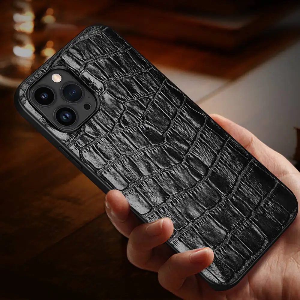 Genuine Leather Case For Iphone 11 12 13 14 15 16 Pro XS Max Case Anti Fall Phone Protector For Iphone X XR 14 15 Plus Cover