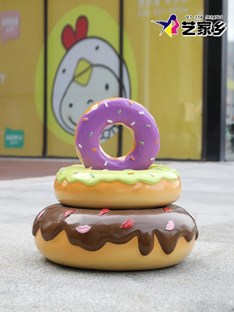 Symulacja lody stożek rzeźba odkryty deser lody ozdoby podłogowe