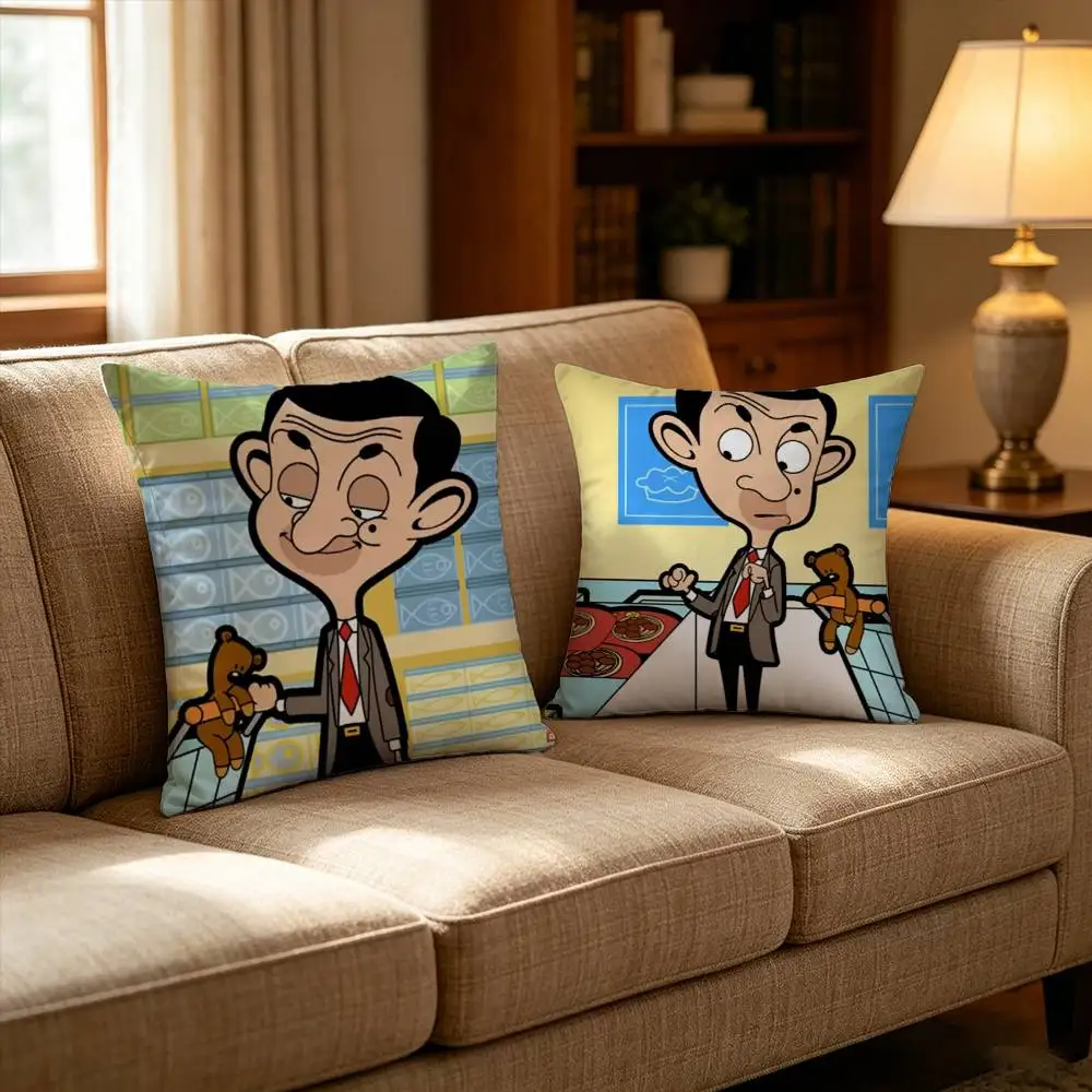 

C-Classic M-Mr B-Bean Pillow Case Cushion Cover Throw Pillow Case For Car Sofa