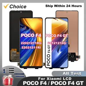 Bilashmart 6.67 AMOLED OEM Xiaomi Poco F4 GT Display 21121210G Screen Digitizer Assembly POCO F4 LCD 22021211RG 22021211RI Parts