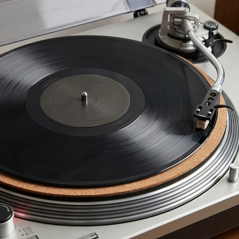  Cork Anti-Static Mat Turntable Slipmat Pad Audios Controller Phonograph Accessory