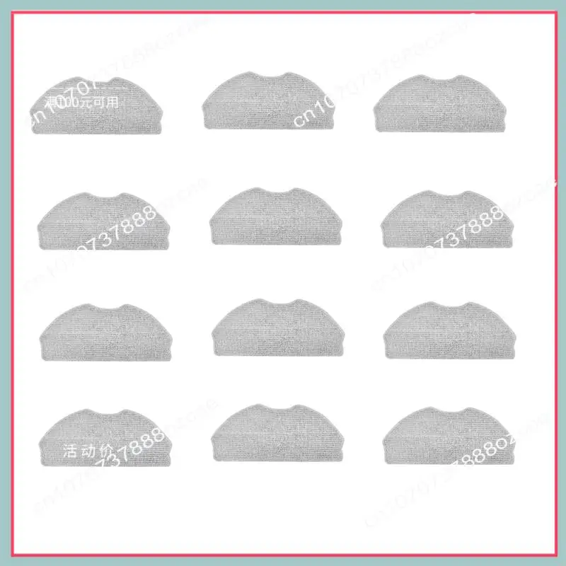 A26P 12 PCS Mop Pad For ROPVACNIC S1 / A1/Tipdiy G90/Betboyles V75S/VIPSUN Z1 Sweeping Machine Accessories Cleaner Parts Replace