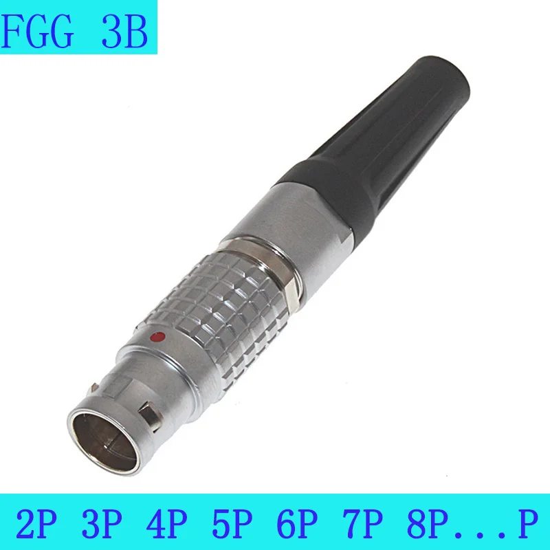 Compatible Straight Plug Male FGG 3B M15 Series 2 3 4 5 6 7 8 9 10 12 14 16 18 20 22 24 26 30 Pin Circle Self-Latching Connector