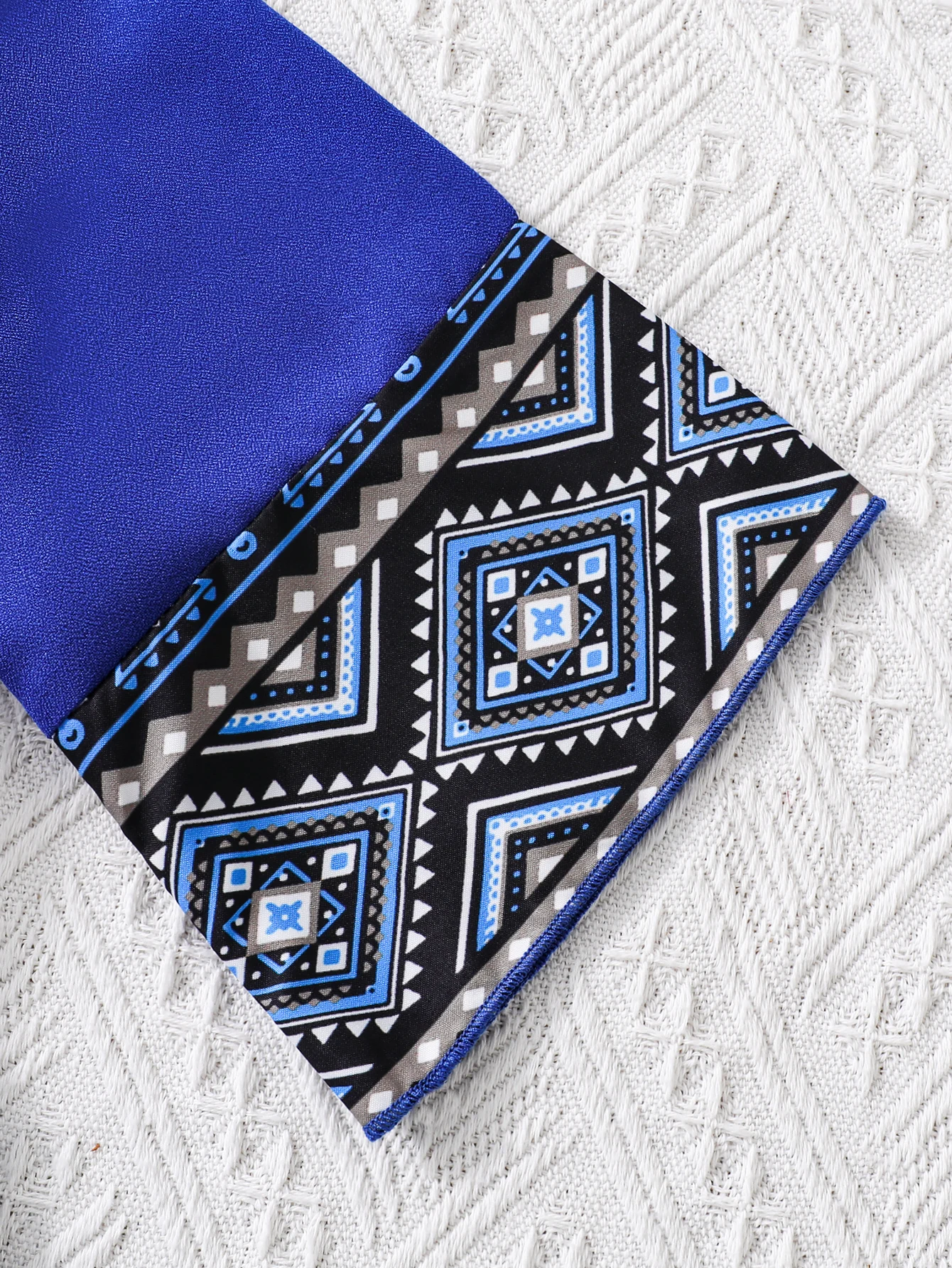 Robe trapèze bleue simple et élégante pour filles, robe de princesse pour enfants, mode rétro, style national, roman unique, été