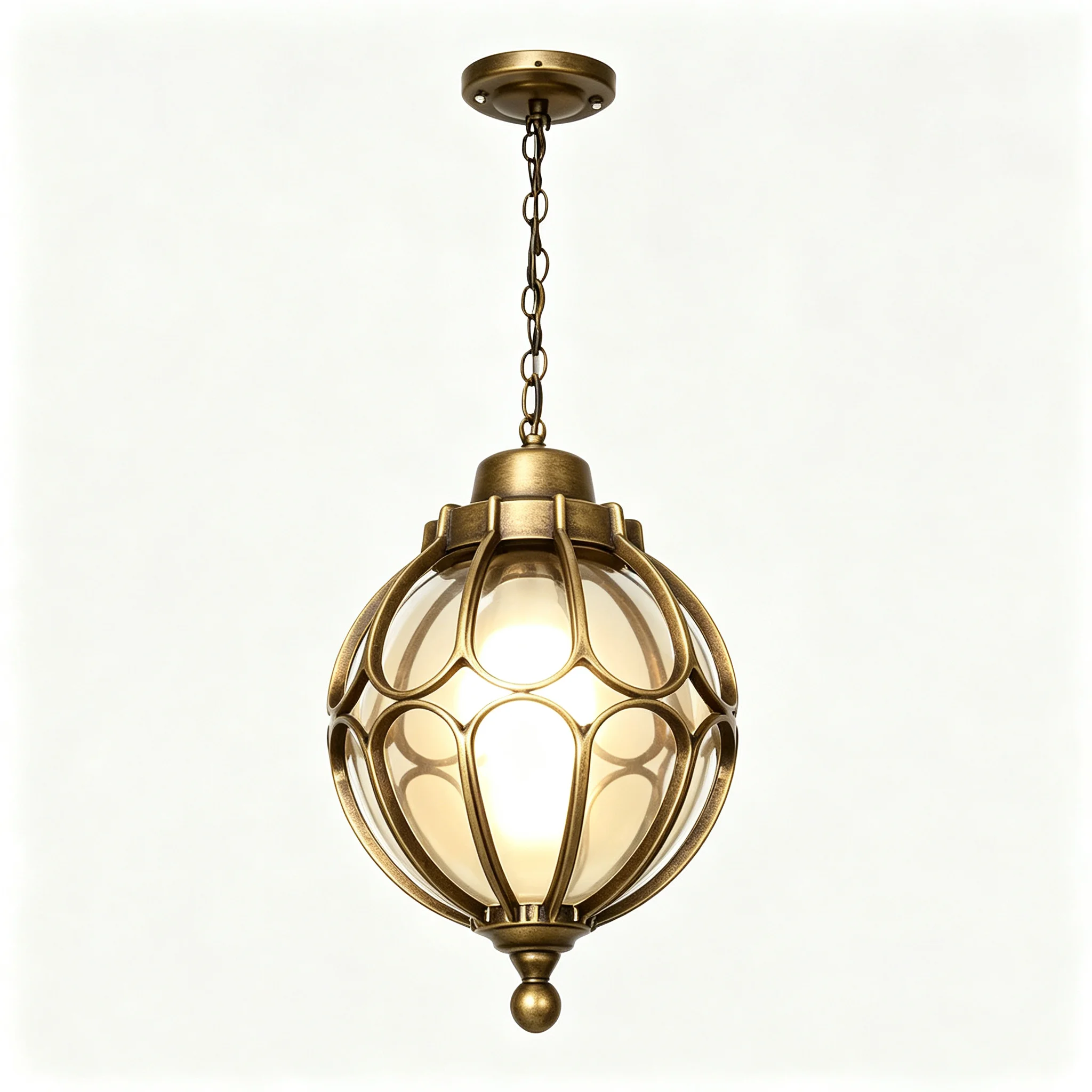 Amercian Rust Proof  Alloy Ball Pendant Lights Ceiling Living Room Decor Kitchen Island Hanging Lamps Restaurant Light Fixture