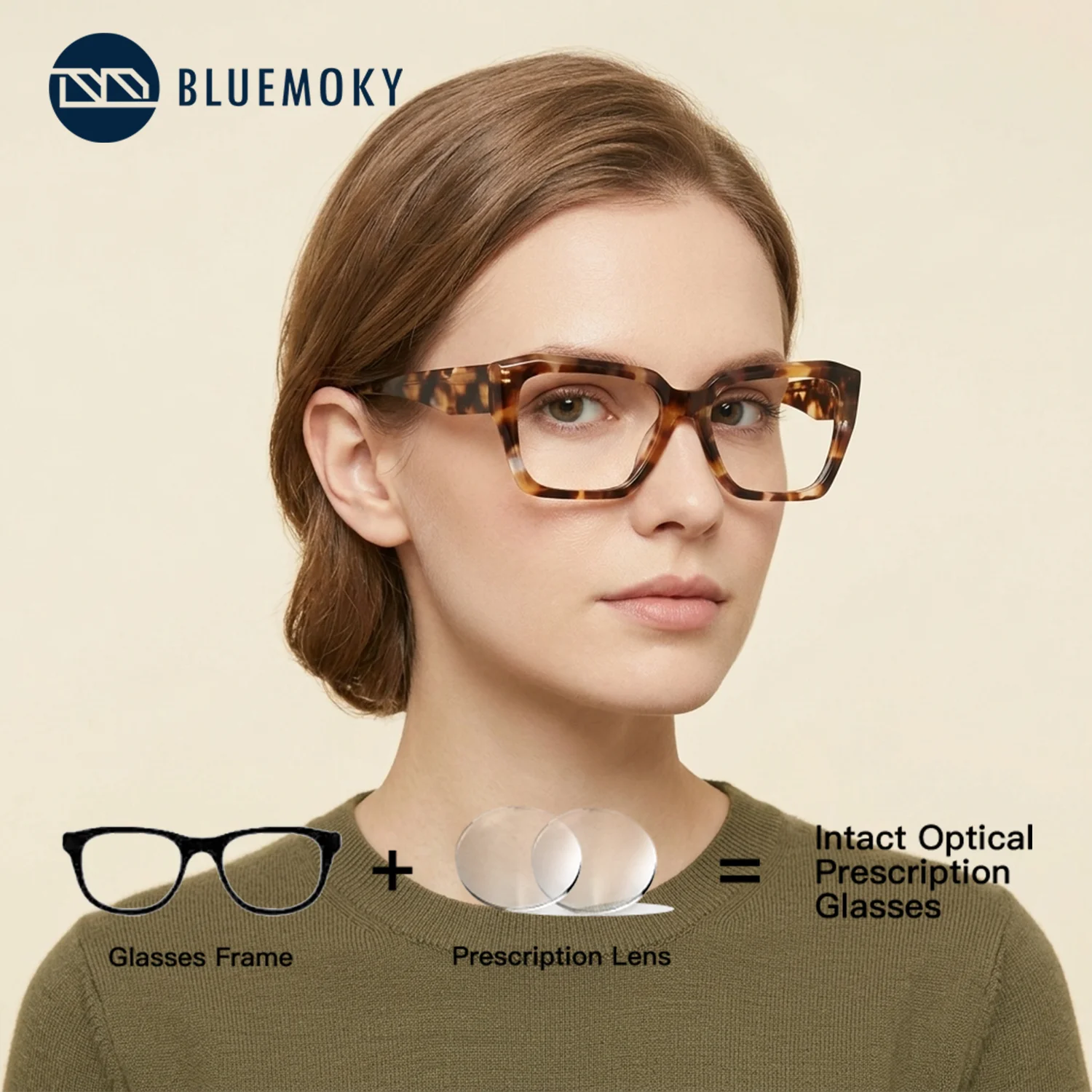 

BLUEMOKY Prescription Glasses For Women Photochromic Anti Blue Light Acetate Butterfly Women Reading Optical Eyeglasses