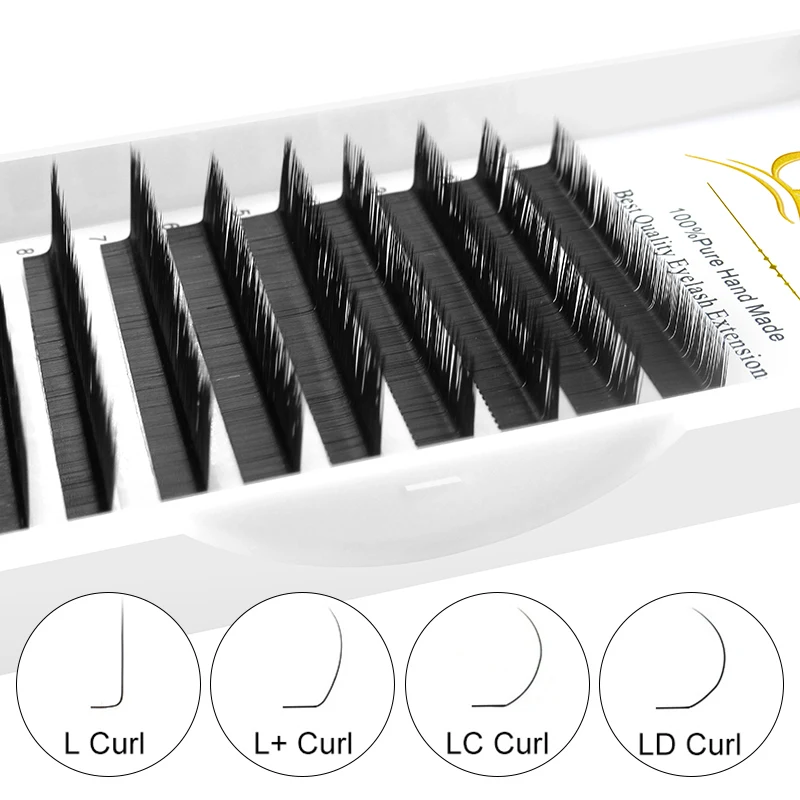 

Quewel 12Rows L Curl Lashes Extension 8-15 Mix 0.07mm Eyelashes Extension Individual C/CC/D/DD/L/LC/LD Eye Lashes Makeup Natural