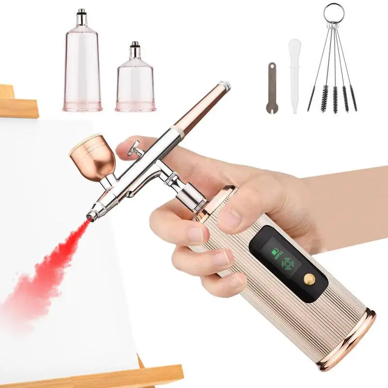 Handheld Airbrush Portable Cordless Airbrush With 0.3mm Nib Rechargeable Cordless Airbrush Handheld Airbrush For Barber Model