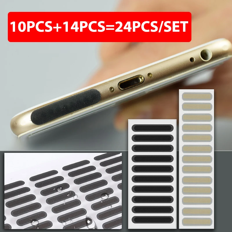 24pcs Universal Mobile Phone Speaker Dustproof Stickers Earpiece Dustproof Net