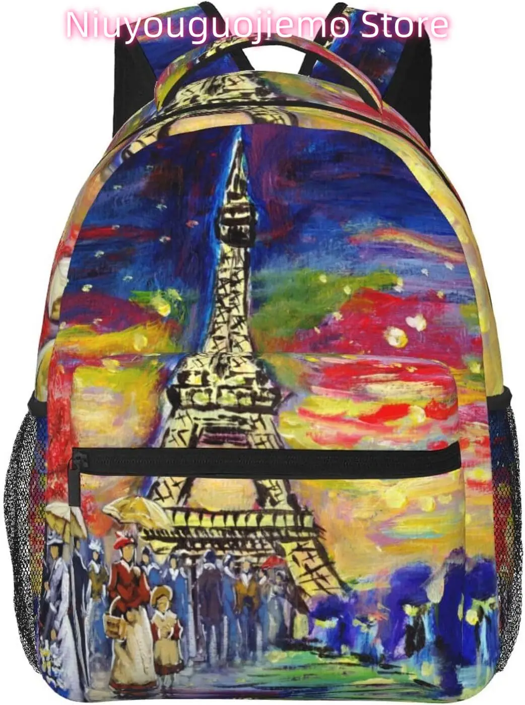 

laptop bag back to school Art Paris Tower Lightweight Laptop Backpack Lightweight Multipurpose Travel Casual Daypack Unisex Coll