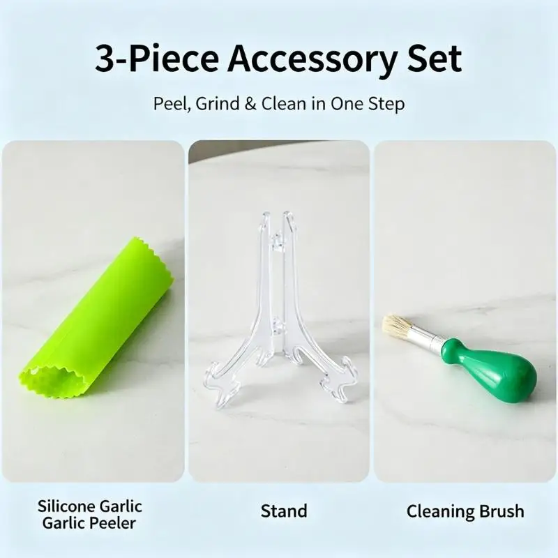 E8BD Textured Garlic Grating Set for Cooking Tasks and Seasoning Use