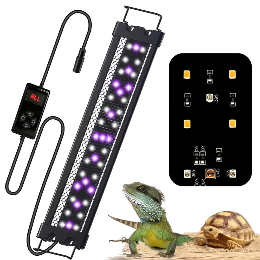 Reptile Full Spectrum 5.0 10.0 Sun Lamp Sunbathe Dimmable Lamp UVA+UVB LED Light Turtle Lizard Snake Terrarium Sunbathe Lights